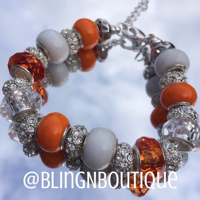 Spirit Bracelet - Orange/White