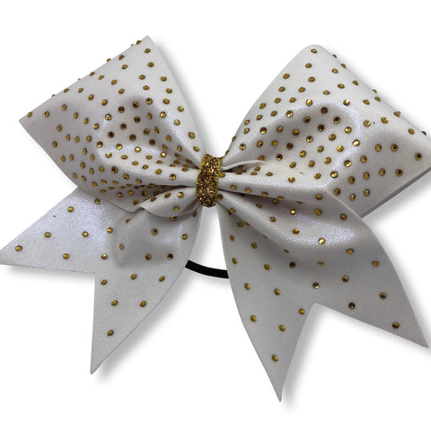 DaBlingBling in White with Gold Rhinestones